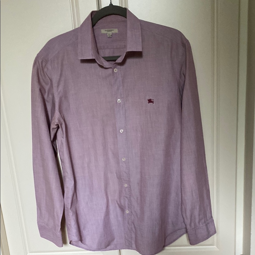 Burberry Purple Dress Shirt with Subtle Texture